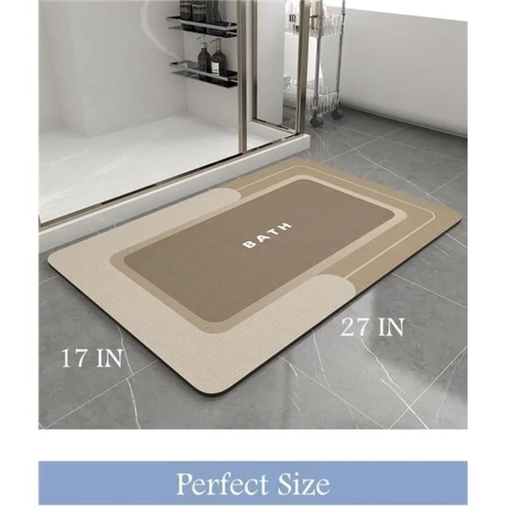 New Bath Mat-Bath Mat Rug Non Slip Super Absorbent Stain Resistant Quick Dry